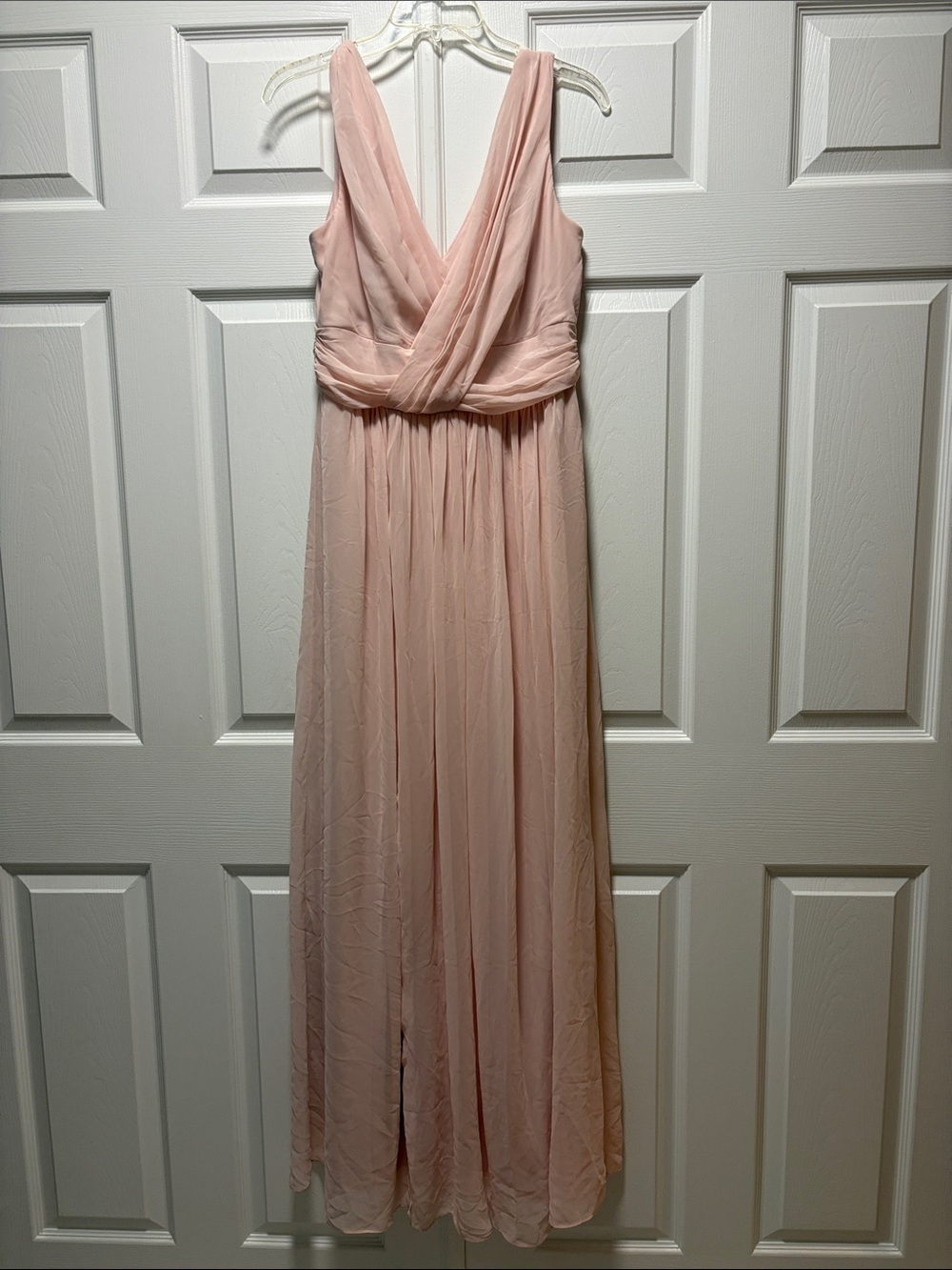 Dessy Collection Dusty Blush Pink Chiffon Maxi Dress